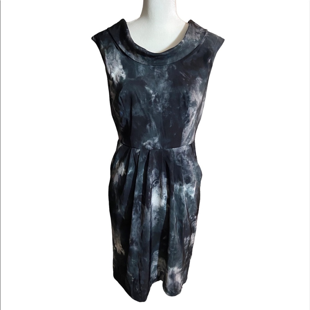 Alyx Abstract Smoke Print Cowl Neck Cocktail Dress Size 8